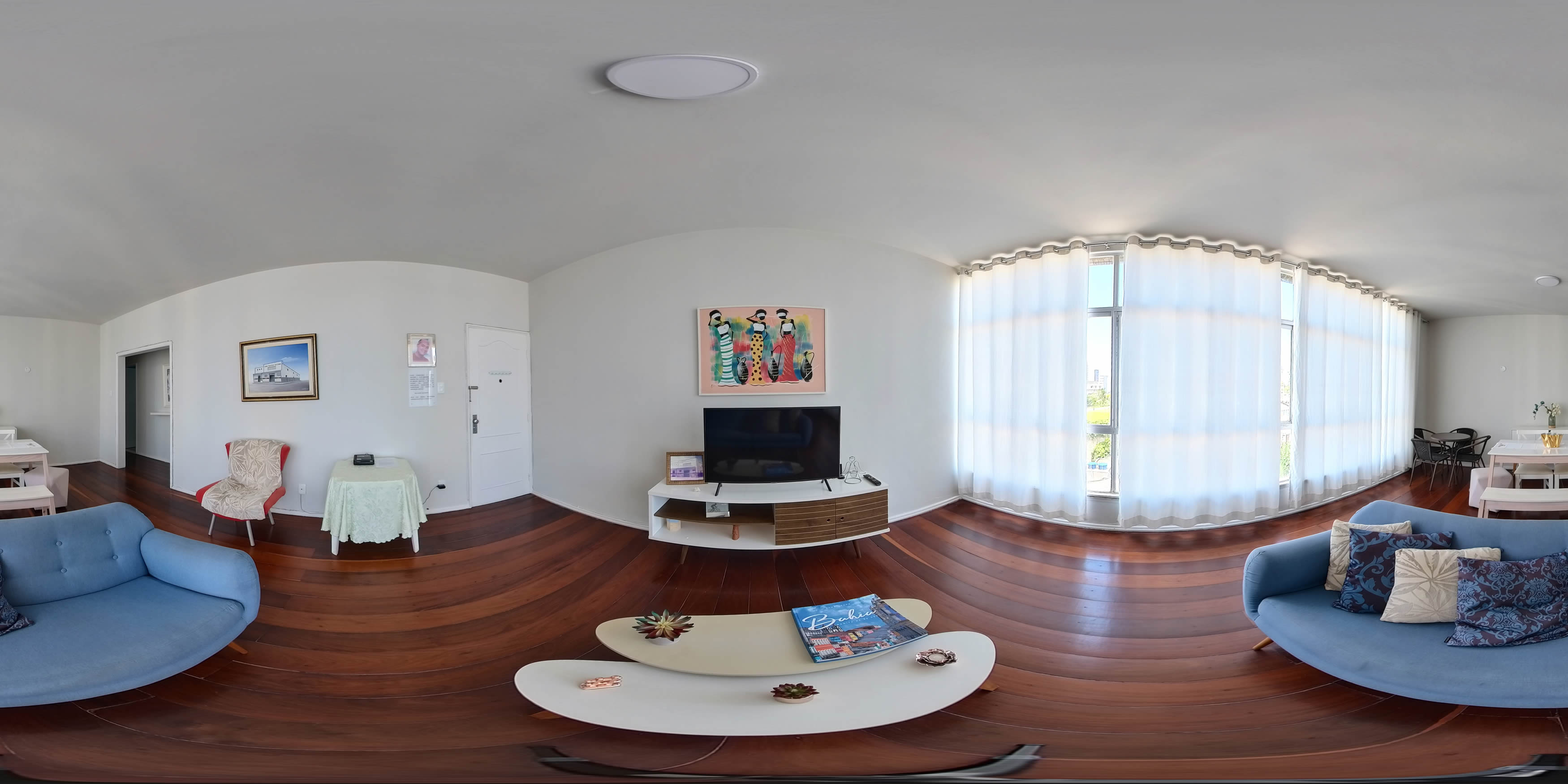 Interior de casa com visão 360
